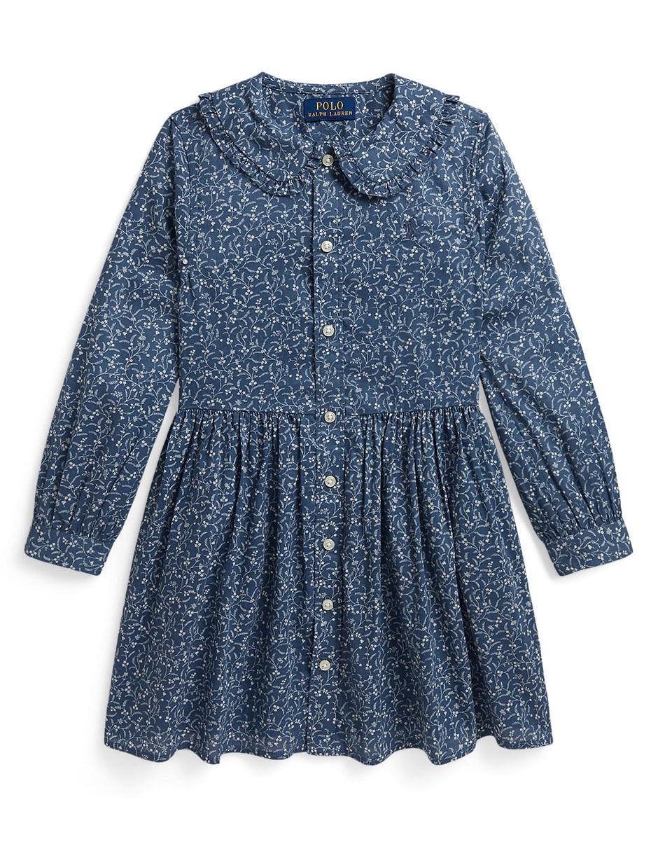 Vestido polo kids manga con puño para niña Vestido polo kids manga con puño para niña