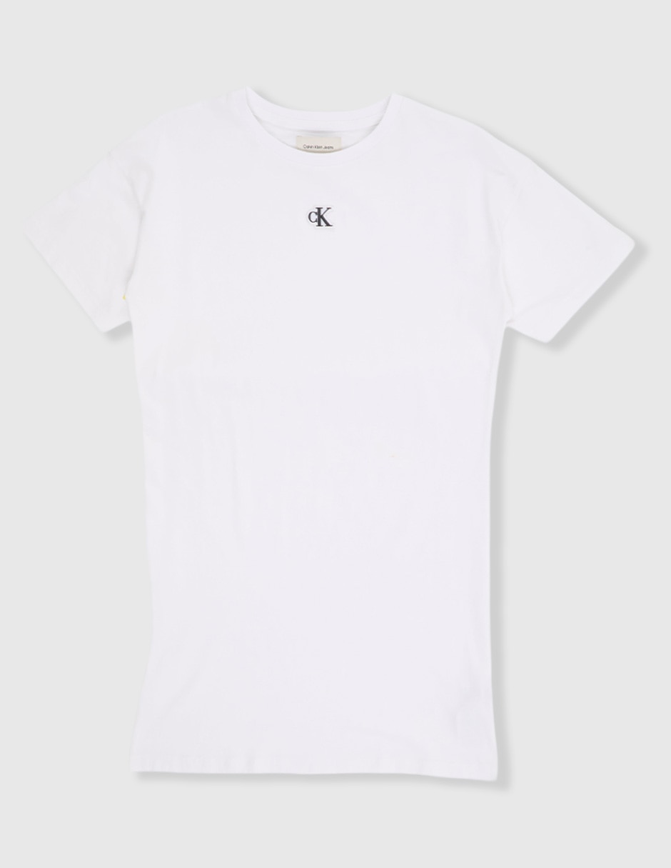 Vestido calvin klein vestido camisero blanco manga corta infantil niña