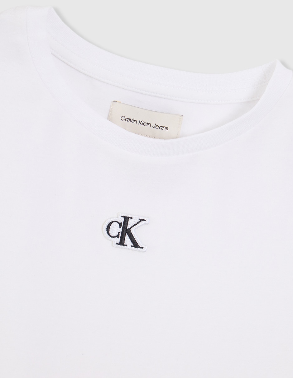 Vestido calvin klein vestido camisero ck blanco manga corta infantil niña