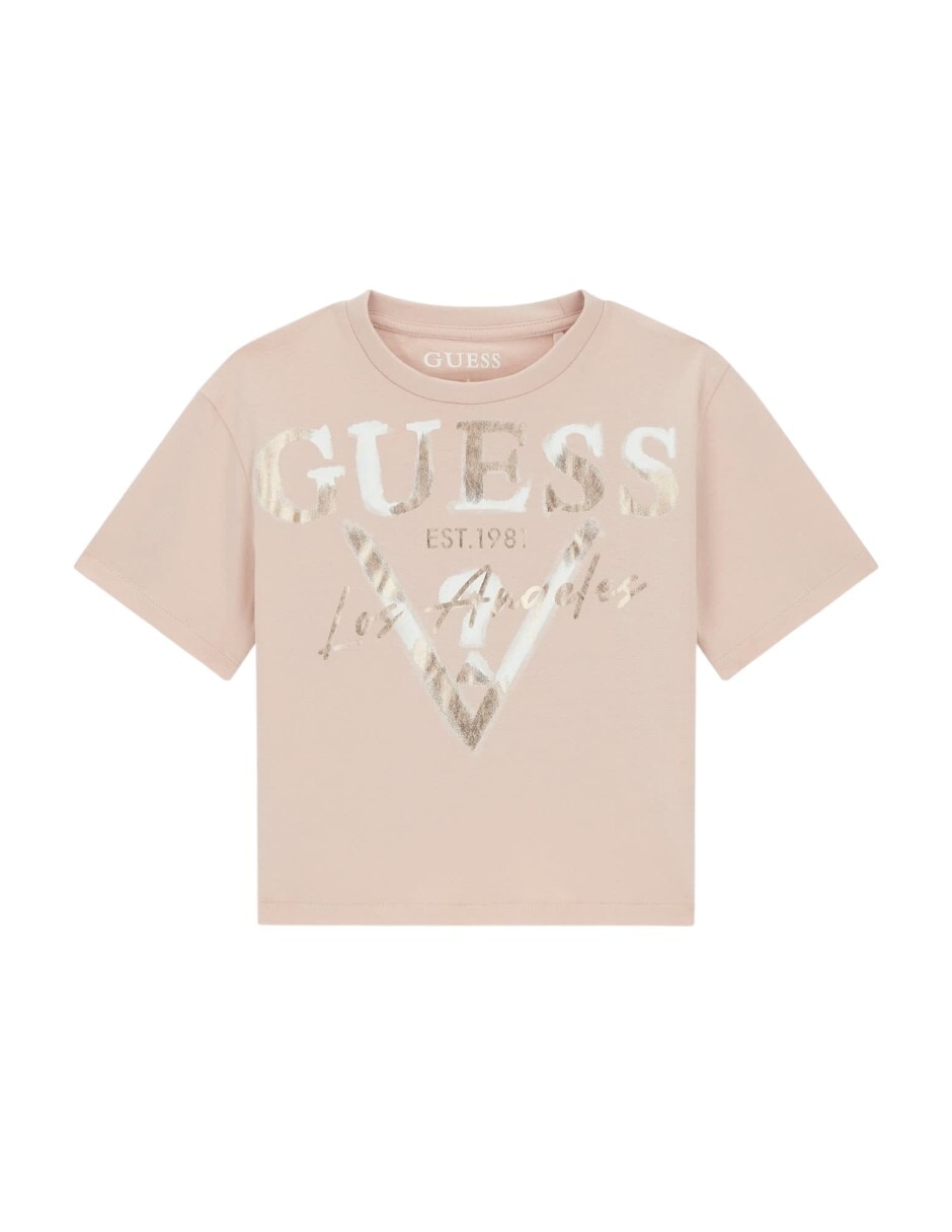 Playera guess manga regular infantil niña