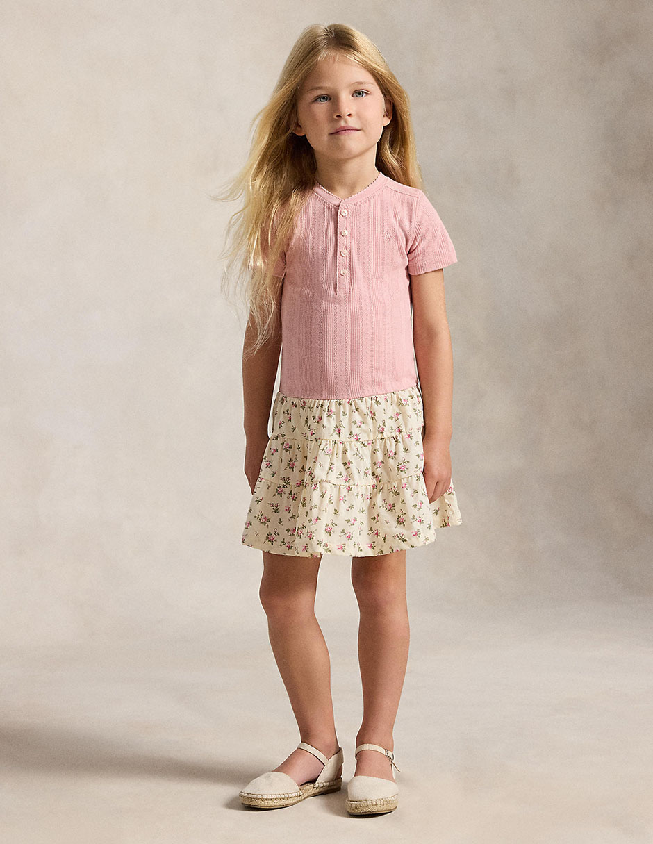 Vestido manga corta para niña Vestido manga corta para niña