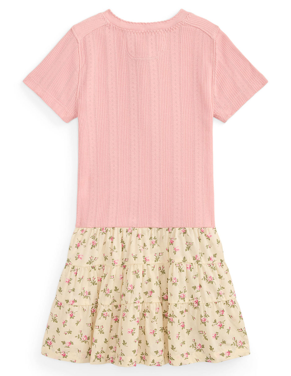 Vestido manga corta para niña