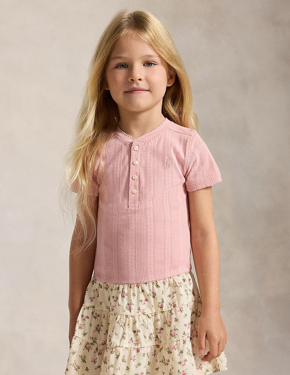 Vestido manga corta para niña