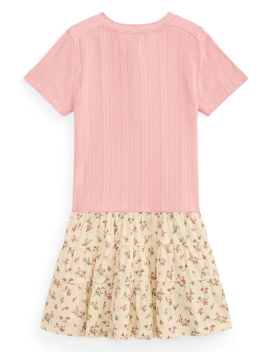 Vestido manga corta para niña