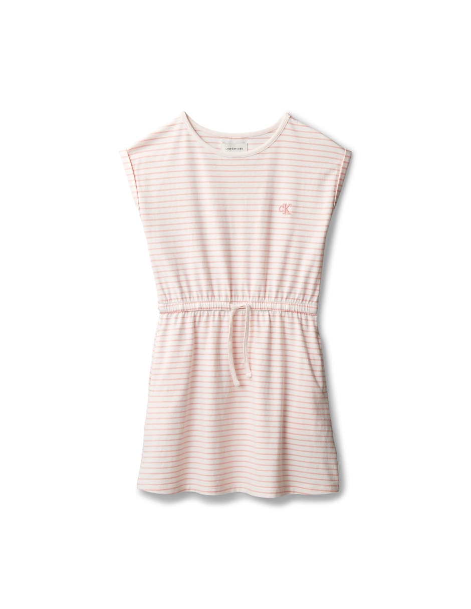 Vestido Calvin Klein vestido Calvin Klein niña rosa con blanco manga sin manga para infantil niña Vestido Calvin Klein vestido Calvin Klein niña rosa con blanco manga sin manga para infantil niña