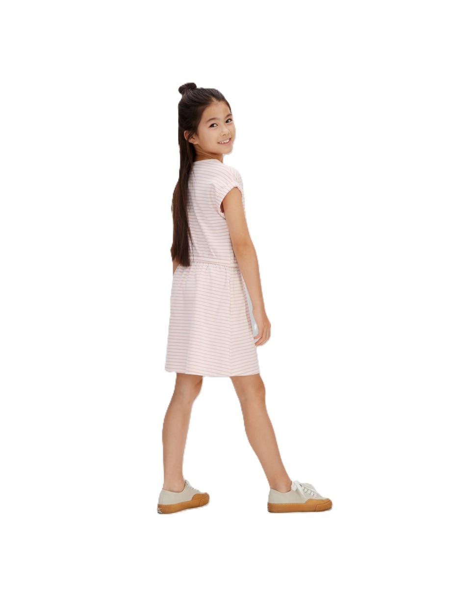 Vestido Calvin Klein vestido Calvin Klein niña rosa con blanco manga sin manga para infantil niña