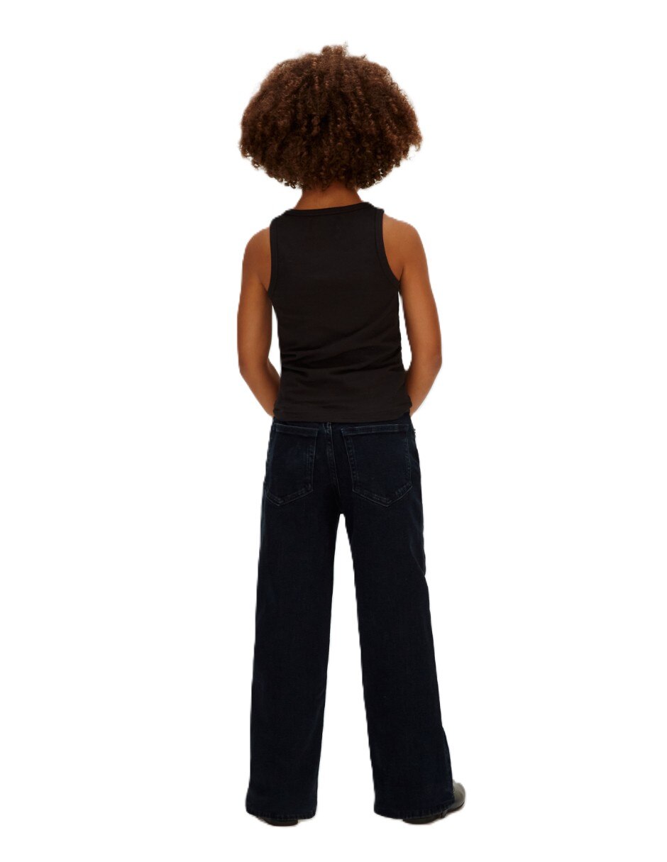 Playera calvin klein top calvin klein niña negro infantil niña