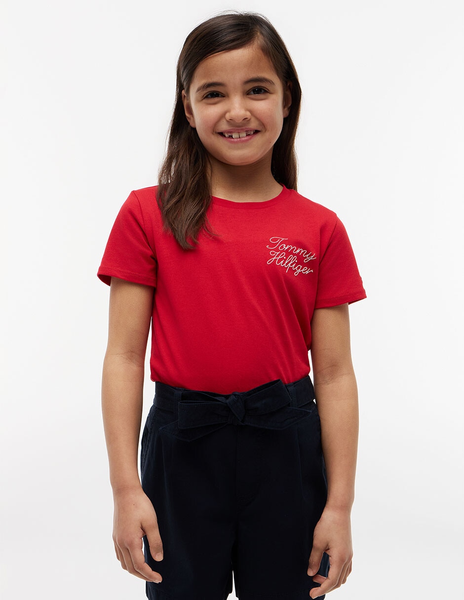Playera Tommy Hilfiger manga corta para niña