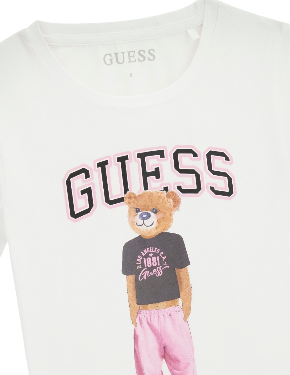 Playera guess manga corta para niña