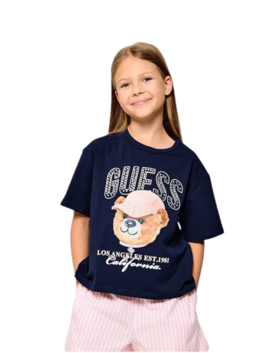 Playera manga 3/4 para niña