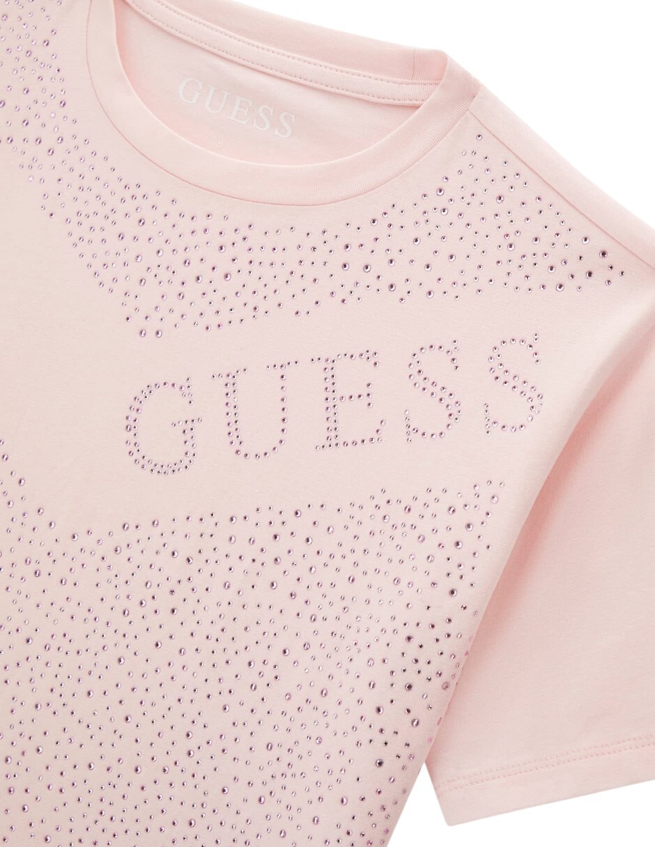 Playera guess manga 3/4 para niña