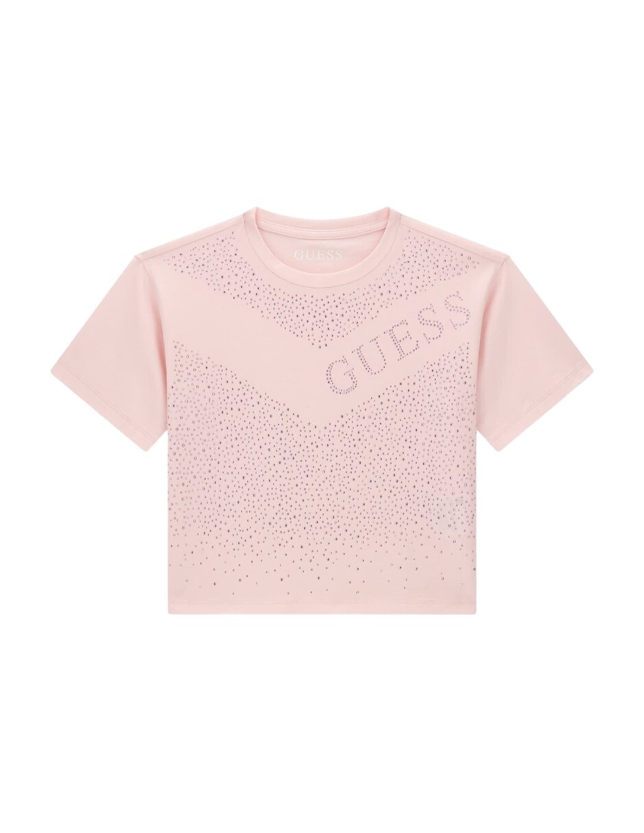 Playera guess manga 3/4 para niña
