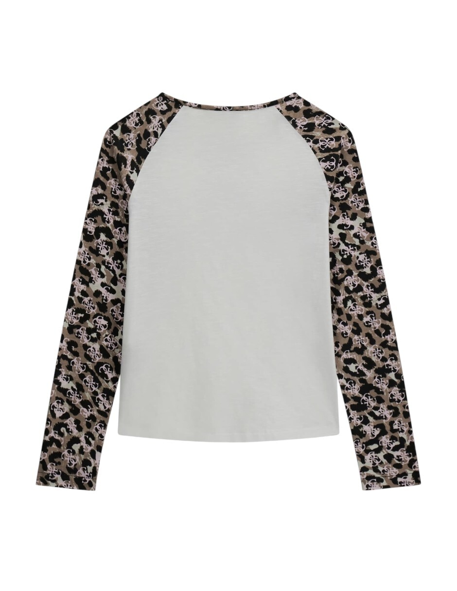 Playera guess manga larga para niña