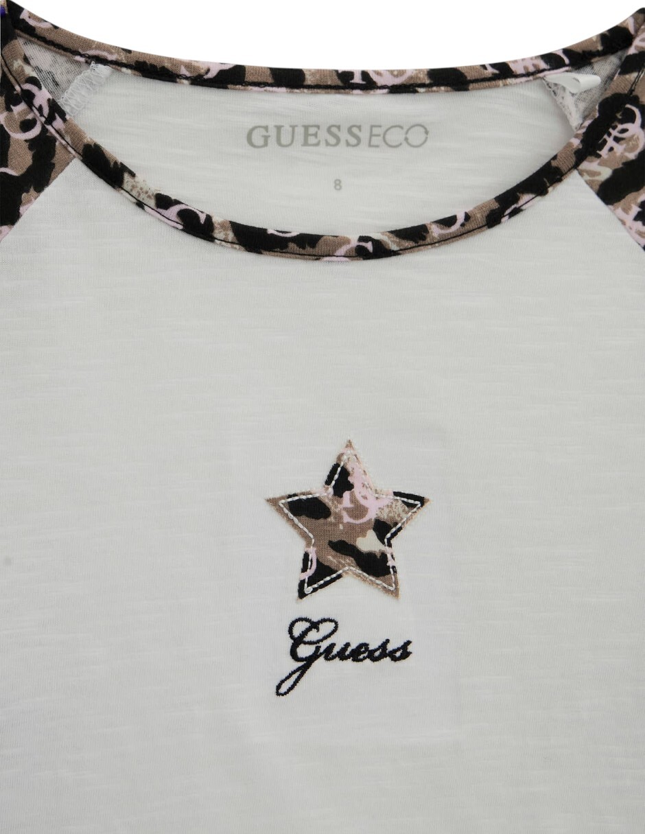 Playera guess manga larga para niña