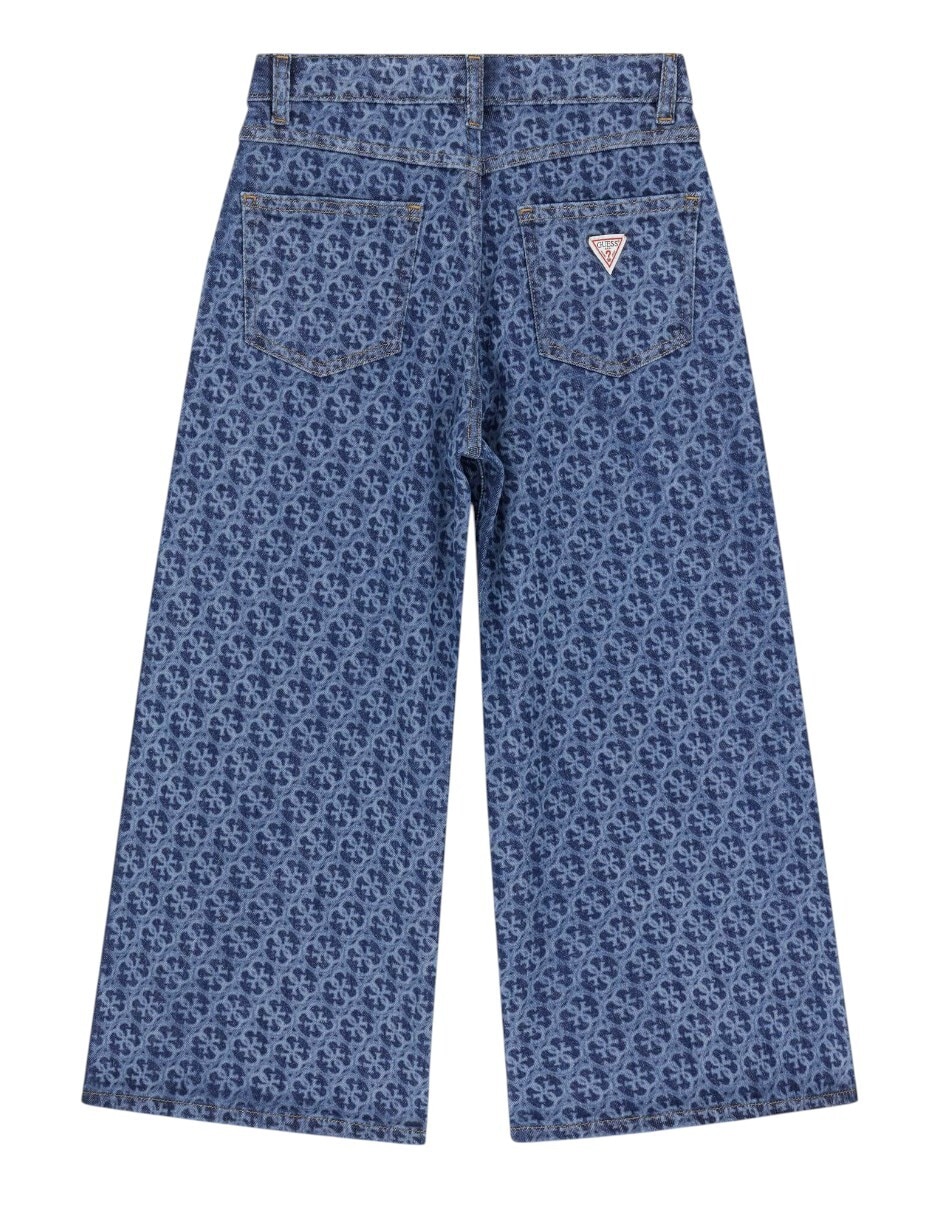 Jeans regular wide leg j6ya09d1216-rkbh lavado obscuro para niña 2