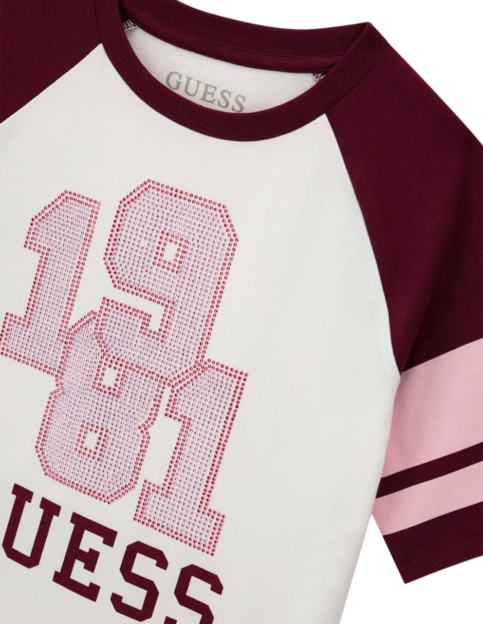 Playera Guess manga corta para niña