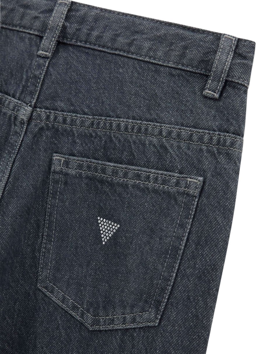 Jeans regular wide leg j6ya02d1209-teey lavado obscuro para niña 4