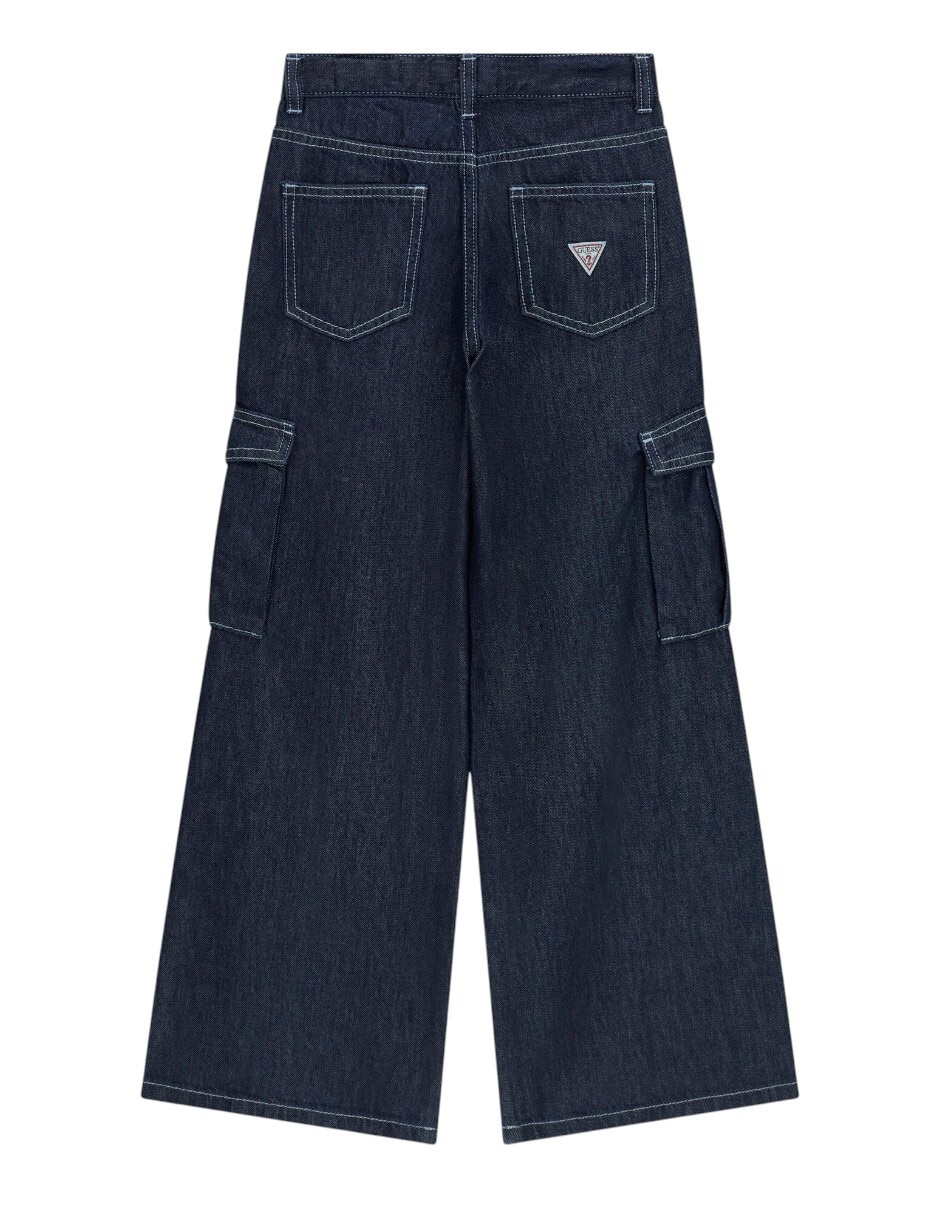 Jeans relajado lavado obscuro para niña 2