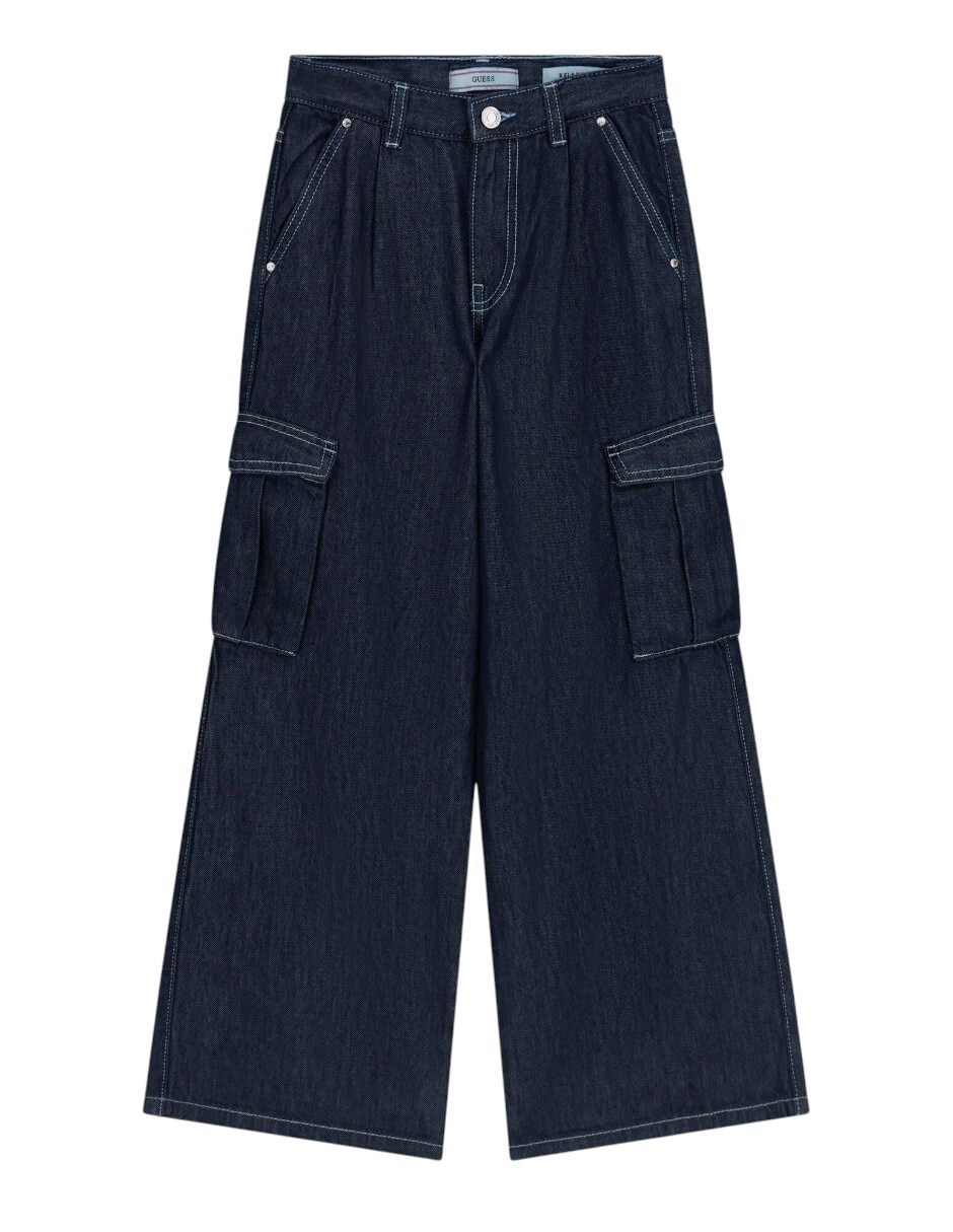 Jeans relajado lavado obscuro para niña Jeans relajado lavado obscuro para niña