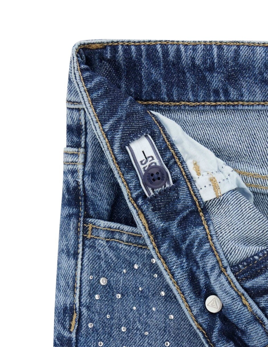 Jeans flare lavado obscuro para niña 3