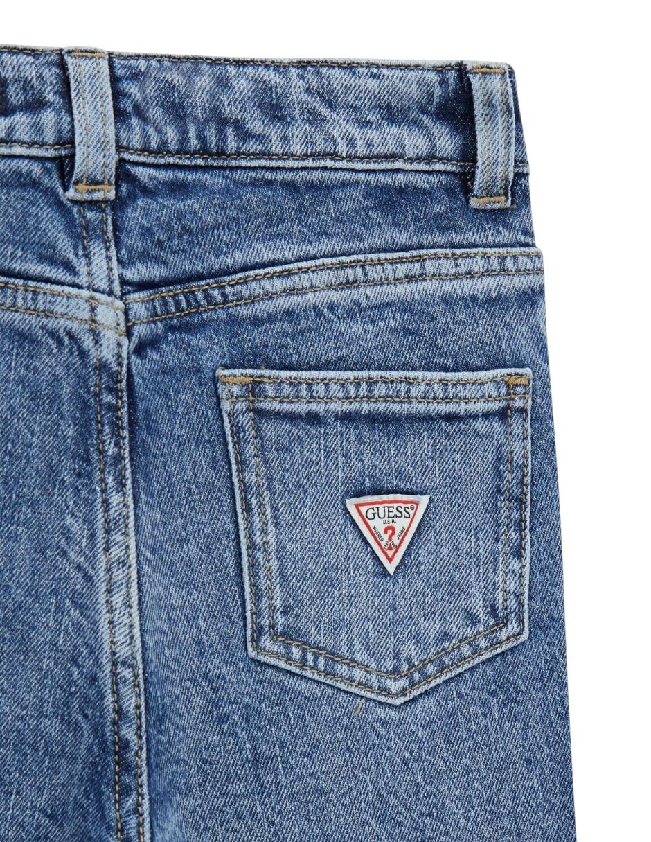 Jeans flare lavado obscuro para niña 2
