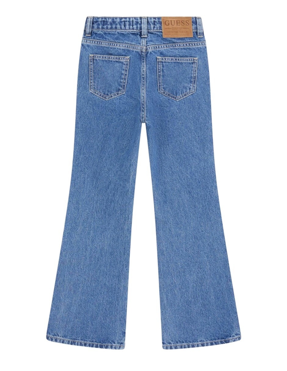 Jeans flare Guess lavado claro para niña