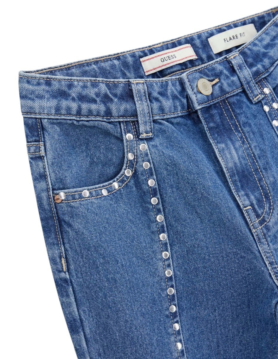 Jeans flare Guess lavado claro para niña