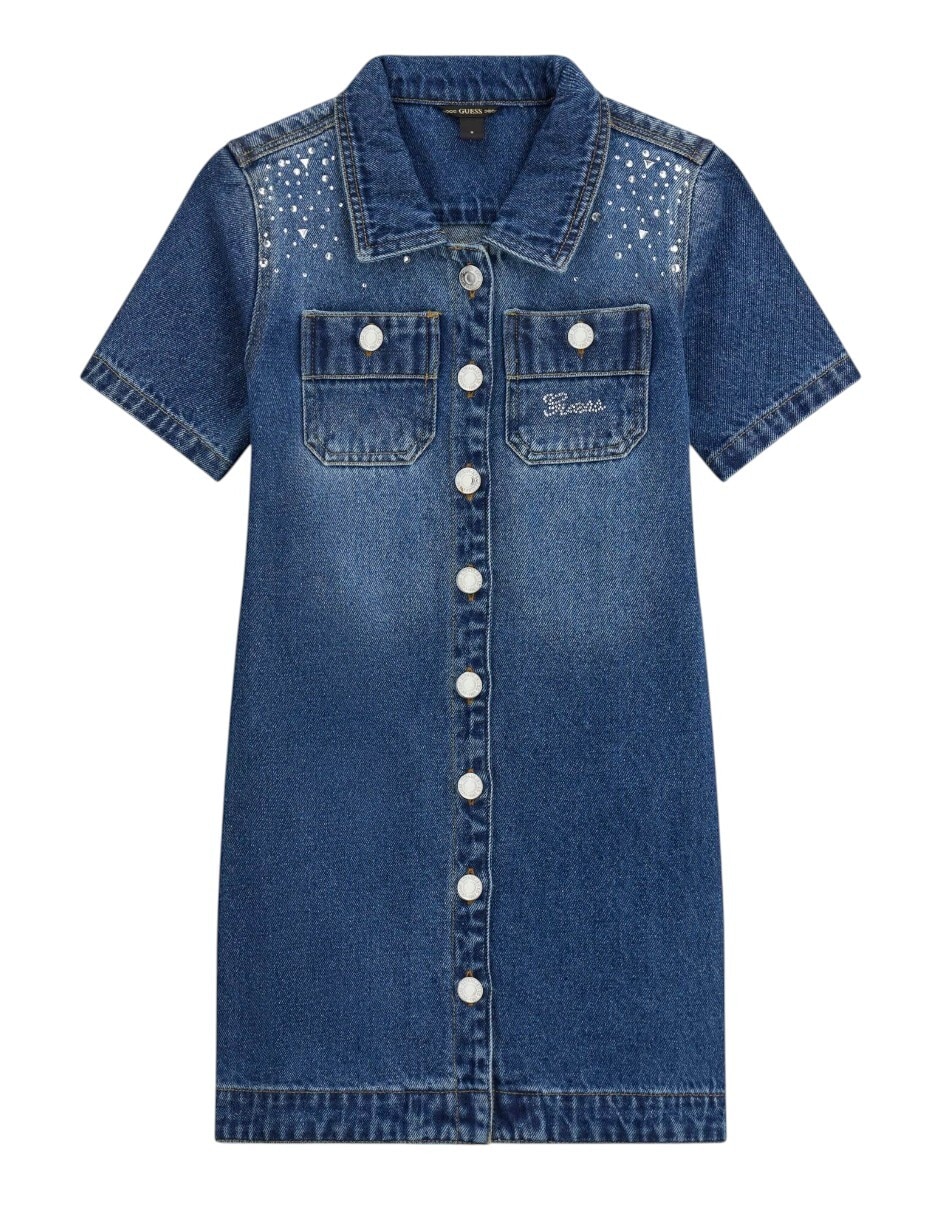 Vestido manga corta para niña