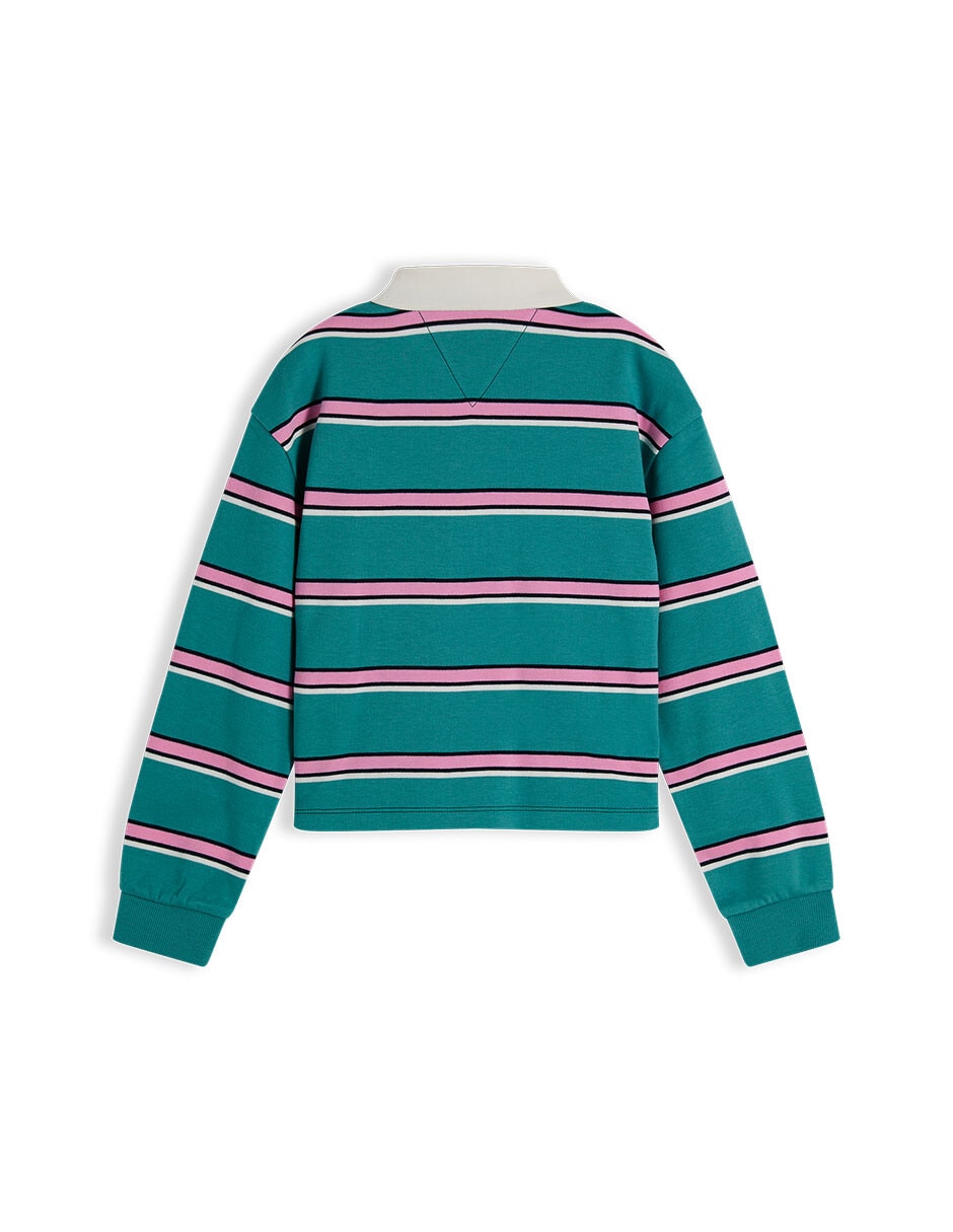 Playera tipo polo de algodón para niña 2