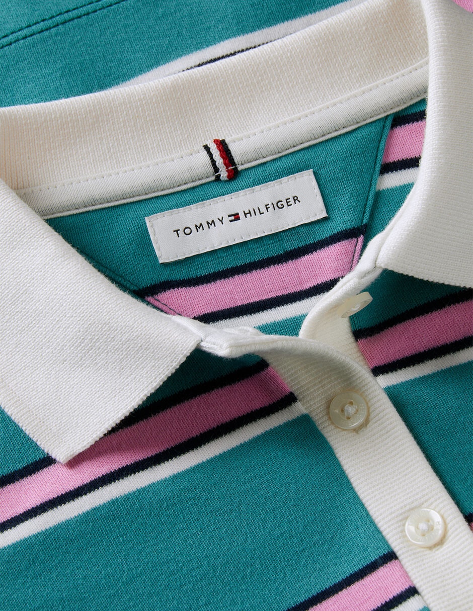 Playera tipo polo de algodón para niña 3