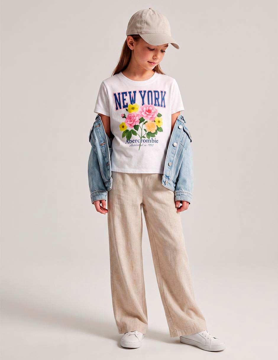 Playera manga corta para niña Playera manga corta para niña