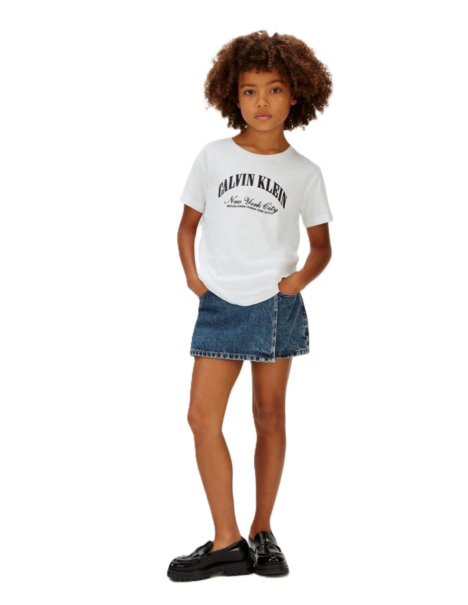 Playera manga corta para niña