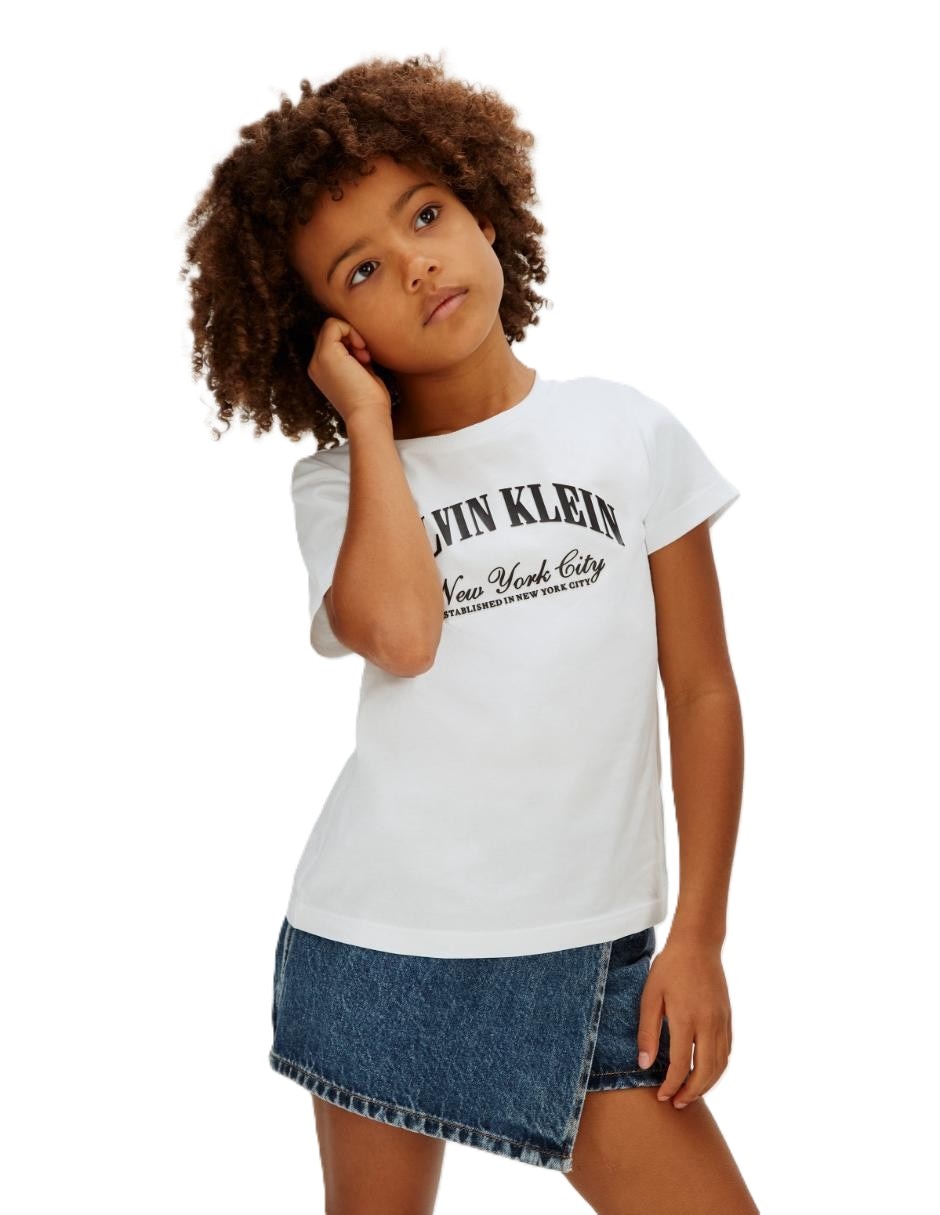 Playera manga corta para niña