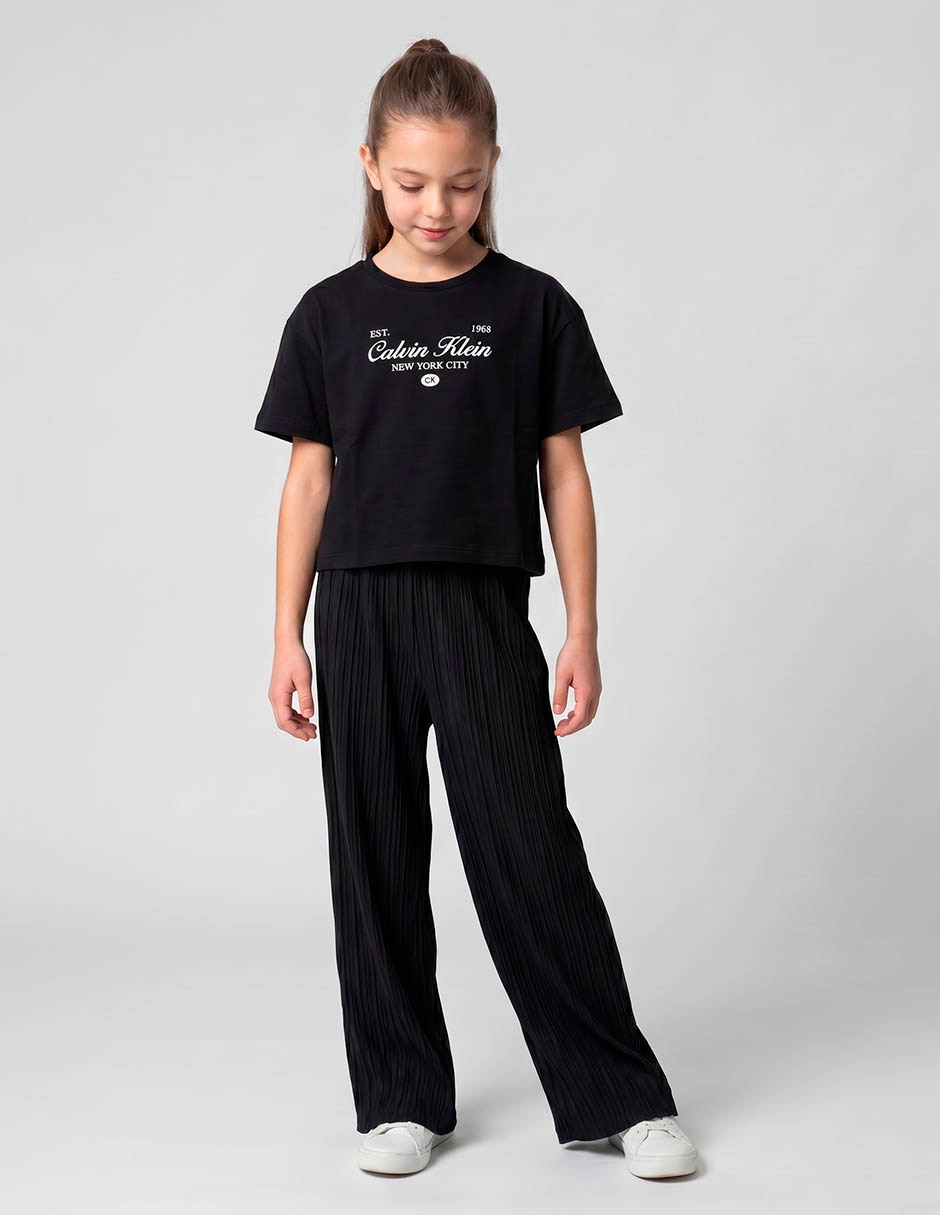 No aplica Playera negra CK niña manga Corta para Niña No aplica Playera negra CK niña manga Corta para Niña