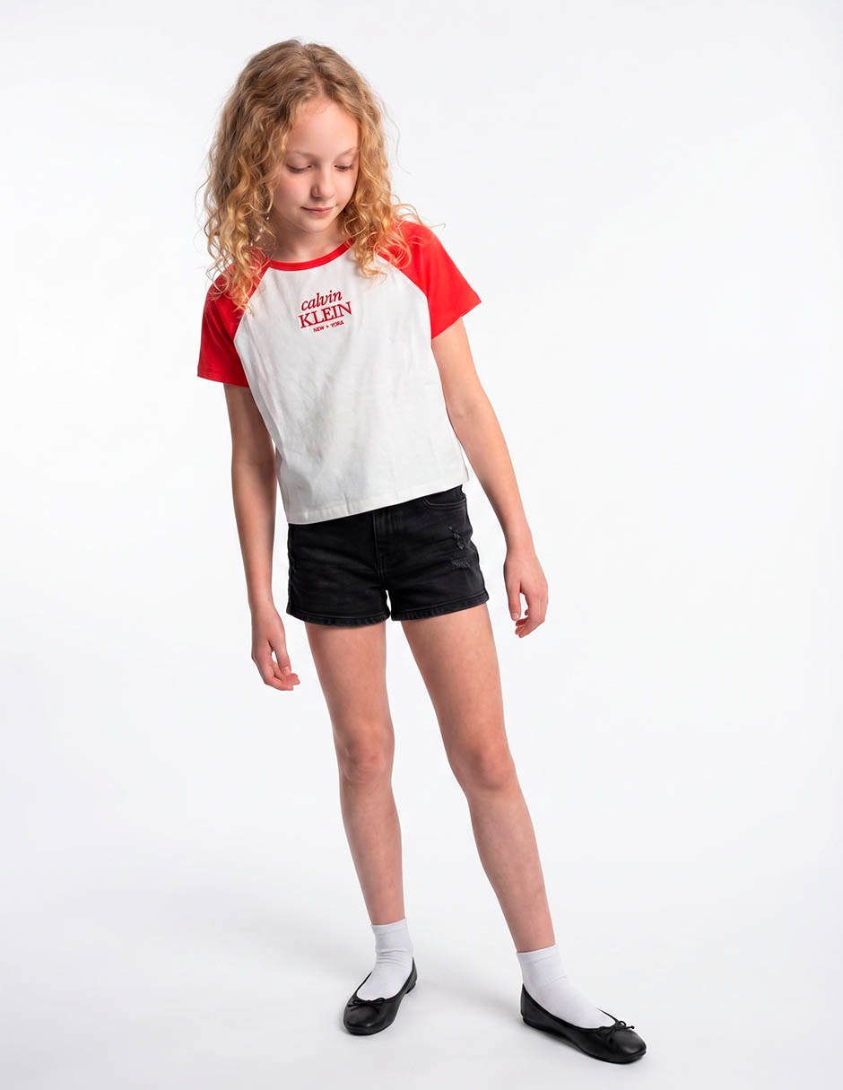 Playera manga corta para niña Playera manga corta para niña