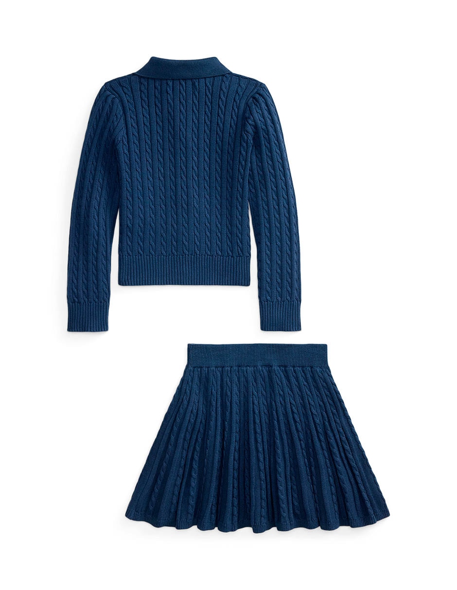Conjunto casual de algodón para niña 3 piezas 5