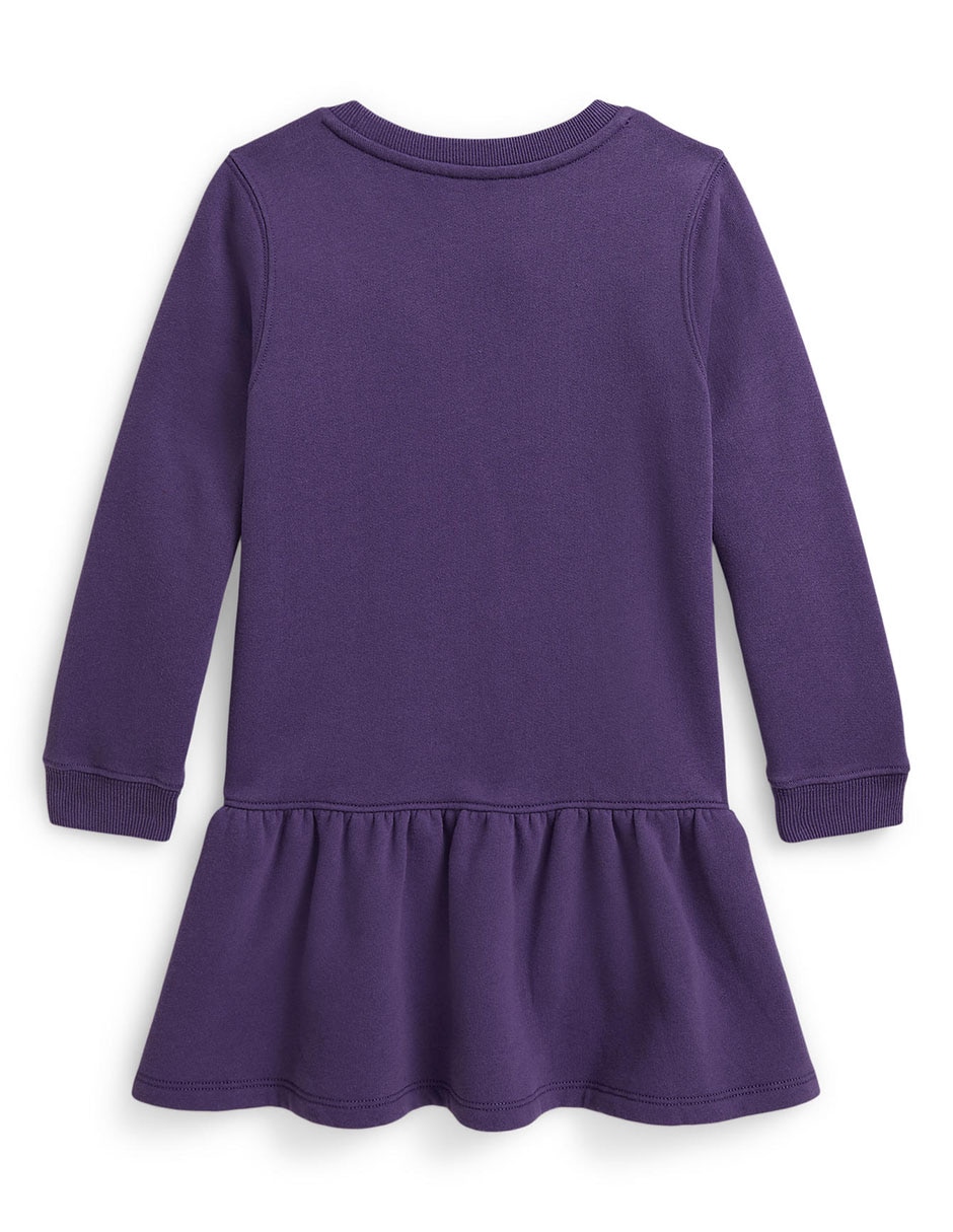 Vestido manga con puño para niña