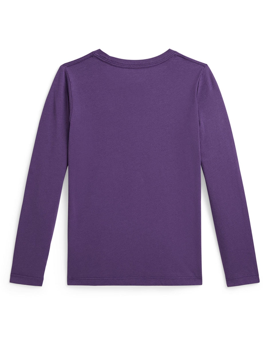 Playera polo manga larga para niña 2