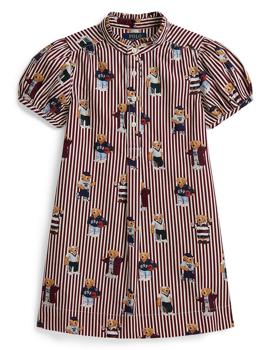 Vestido manga globo para niña 5