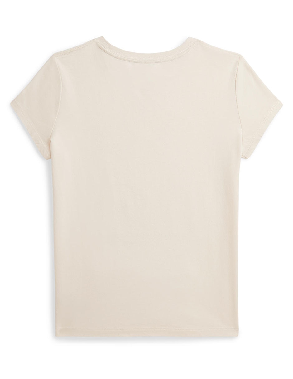 Playera polo manga corta para niña