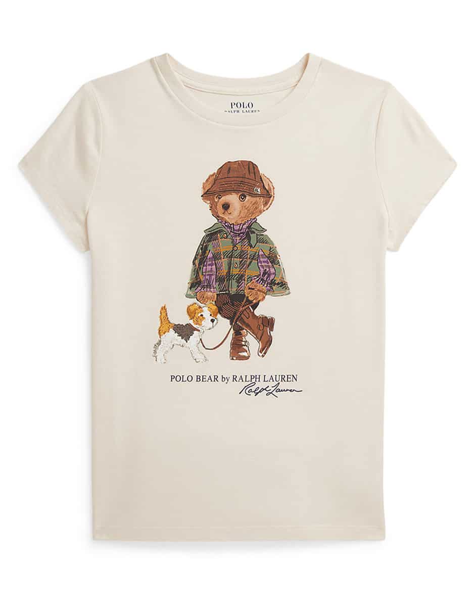 Playera polo manga corta para niña