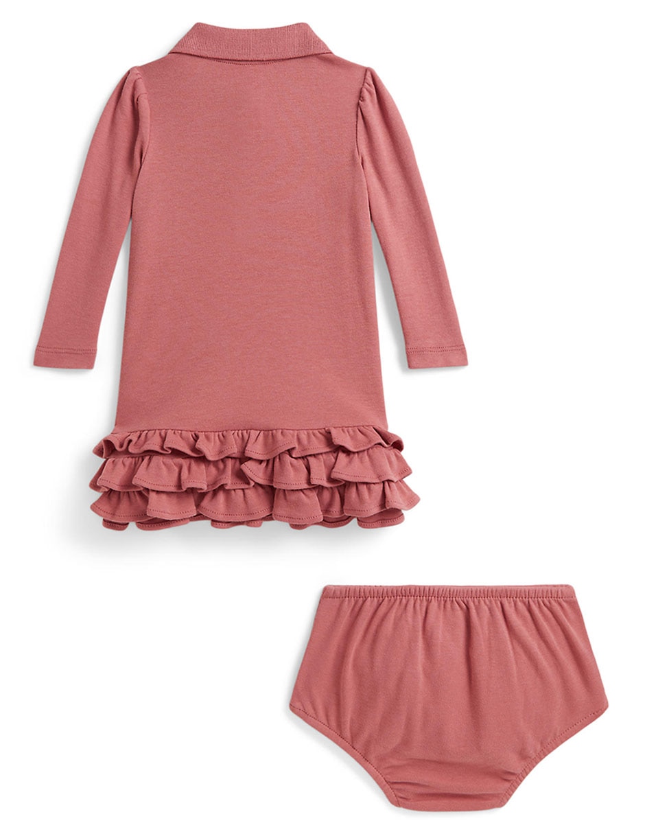 Vestido con calzón manga regular para bebé niña