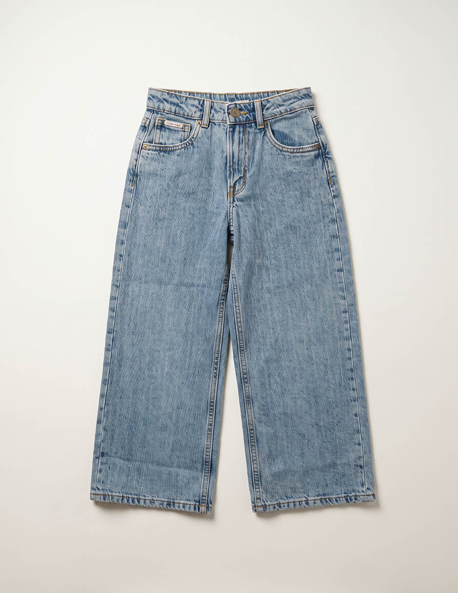 Jeans wide leg para niña