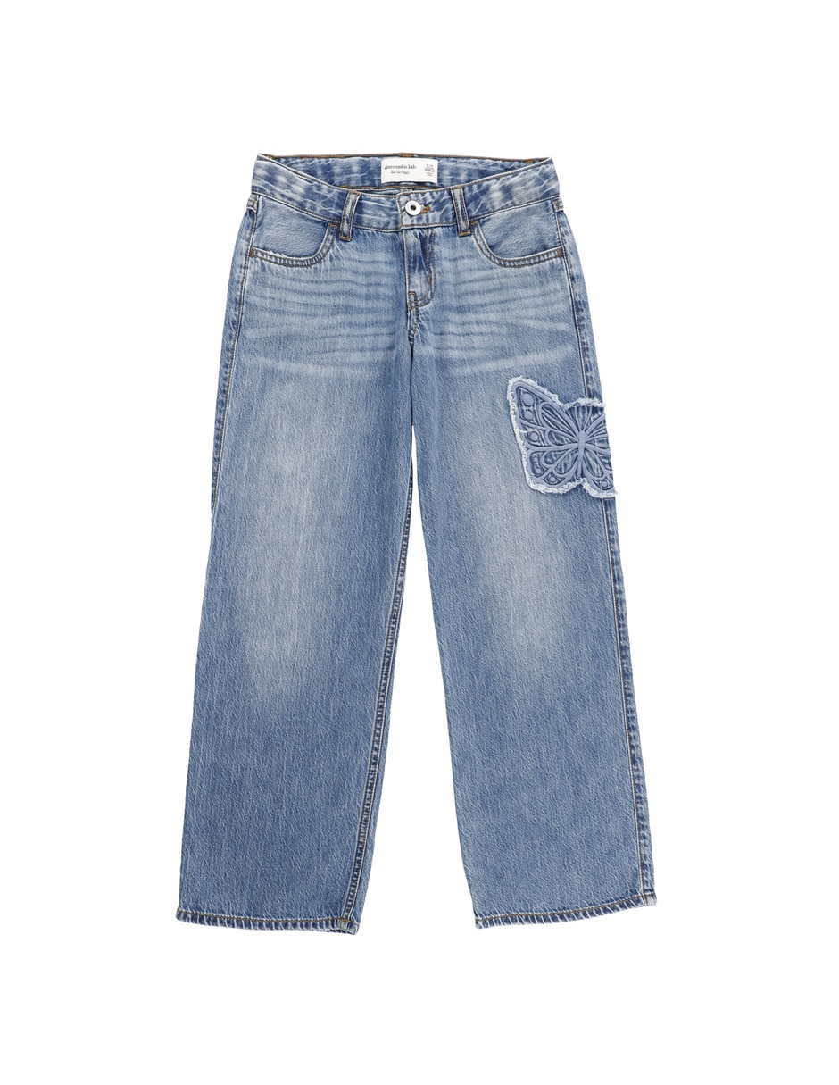 Jeans baggy lavado denim para niña Jeans baggy lavado denim para niña