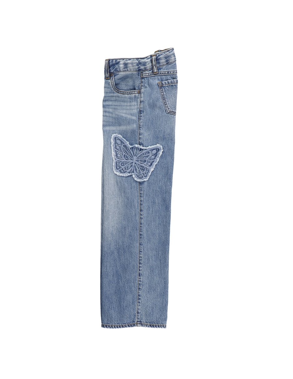 Jeans baggy lavado denim para niña 3