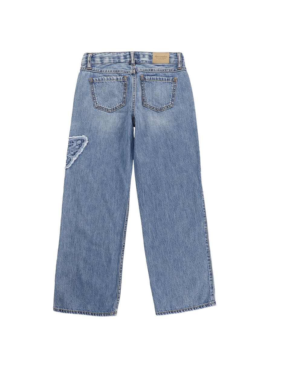 Jeans baggy lavado denim para niña 2