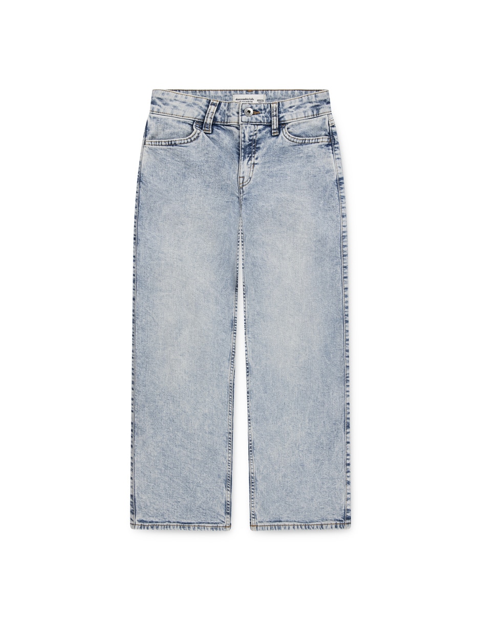 Jeans wide leg lavado claro para niño Jeans wide leg lavado claro para niño