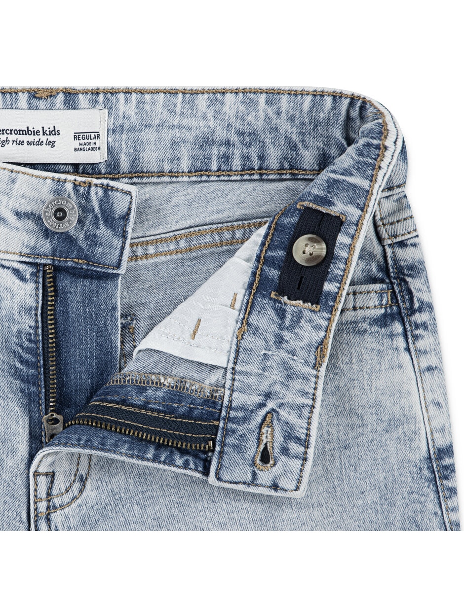 Jeans wide leg lavado claro para niño 2