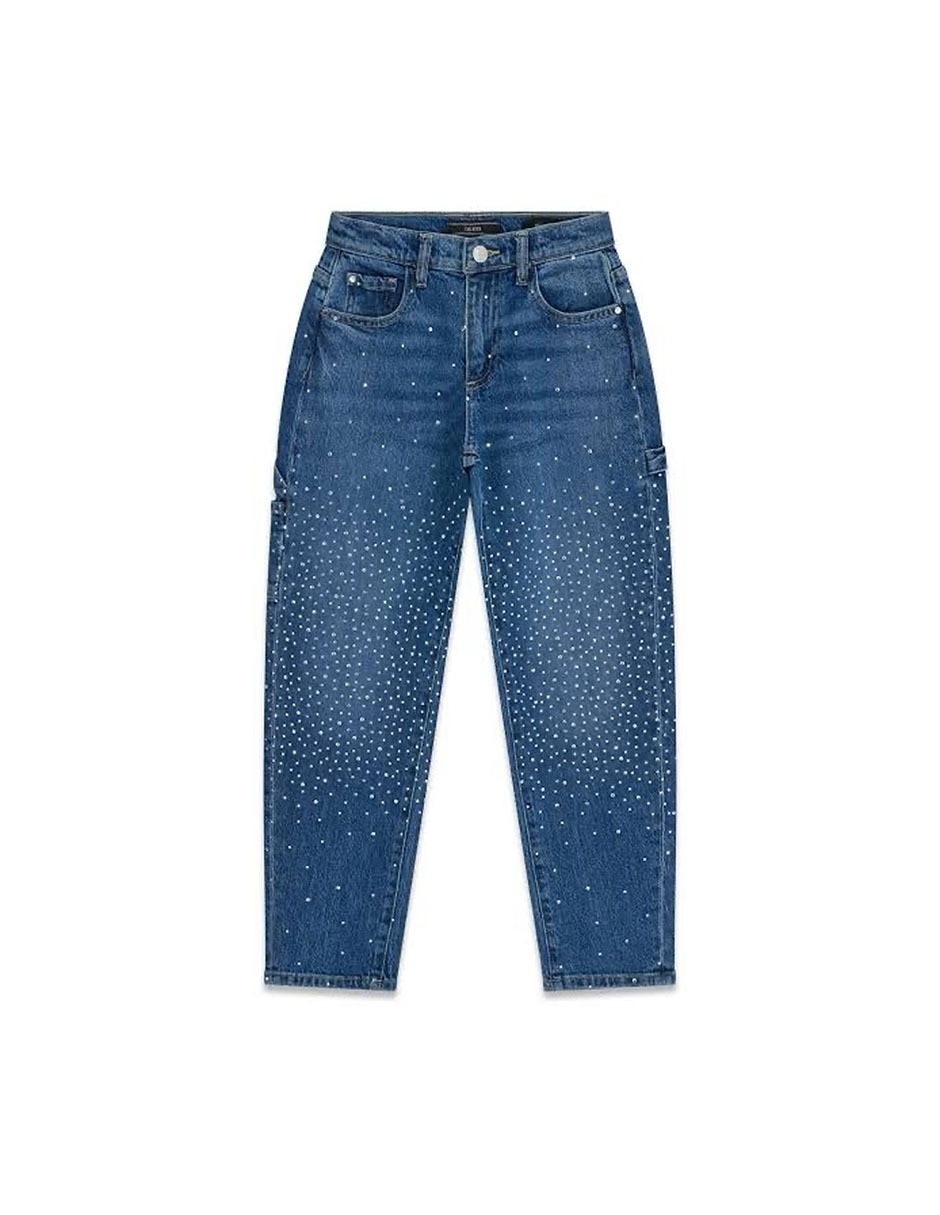Jeans relajado lavado obscuro para niña Jeans relajado lavado obscuro para niña