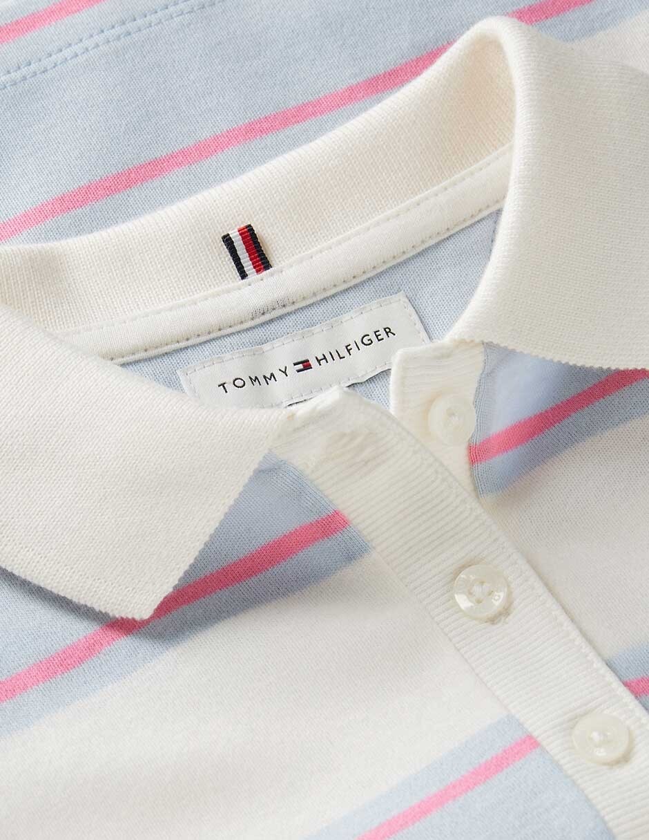 Playera tipo polo de algodón para niña 3